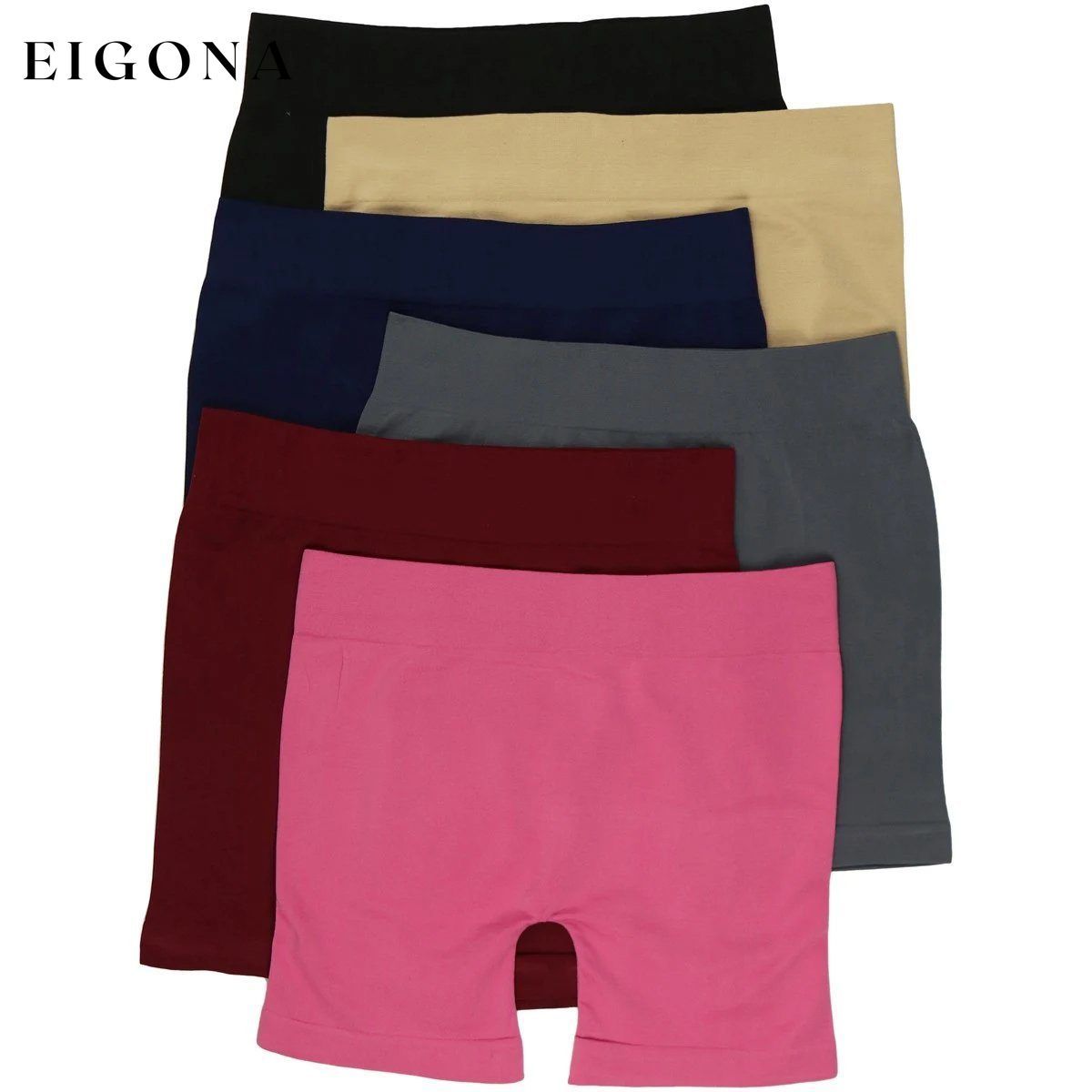 6-Pack: Women's Elastic Layering Shorts lingerie refund_fee:800