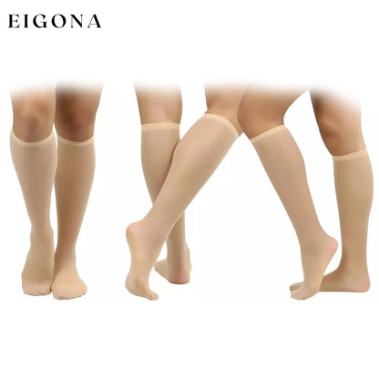 6-Pack: Women's Essential Knee High Nylon Socks Nude __stock:500 lingerie refund_fee:1200