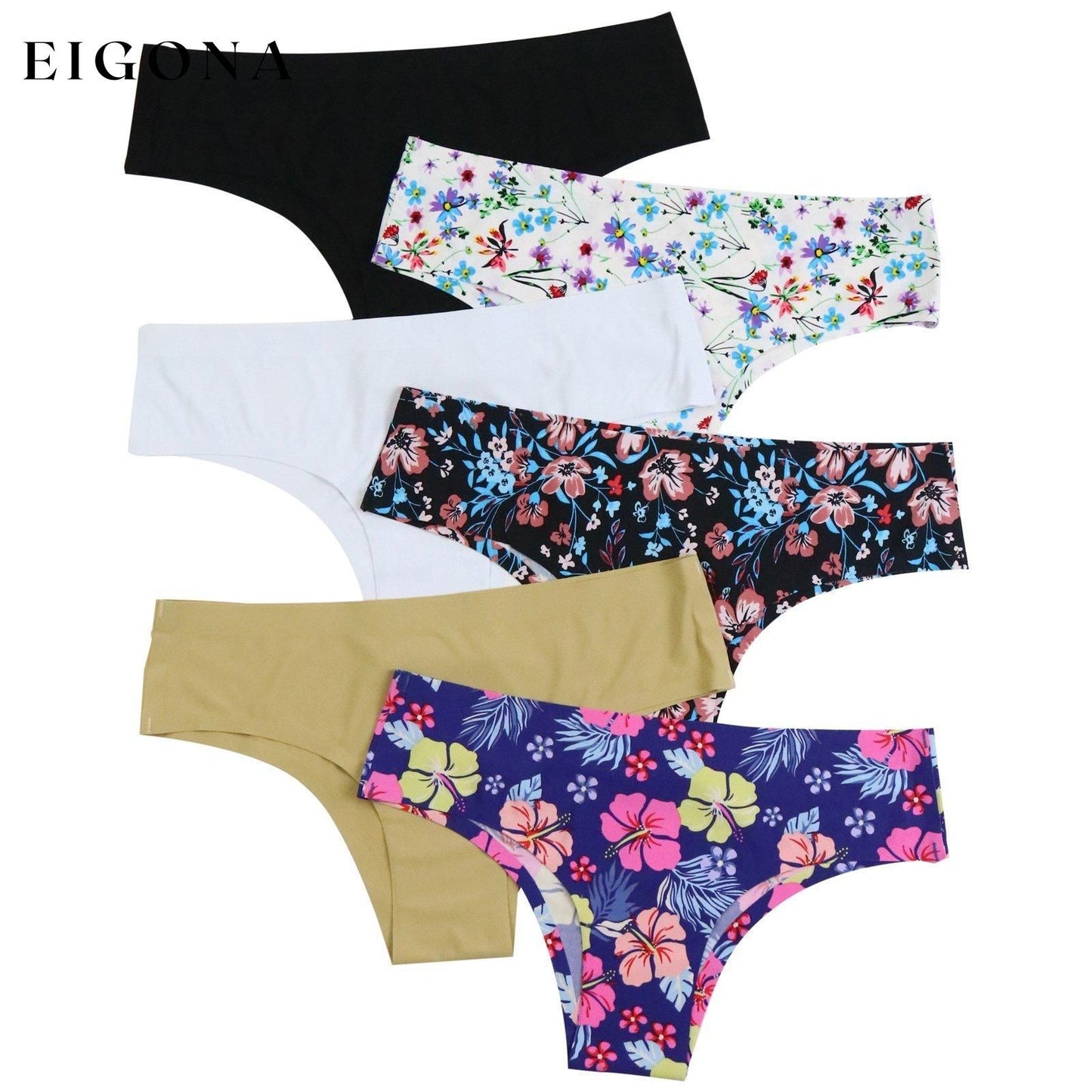 6-Pack: Women's Invisible Hem Line Thongs __stock:550 lingerie refund_fee:1200