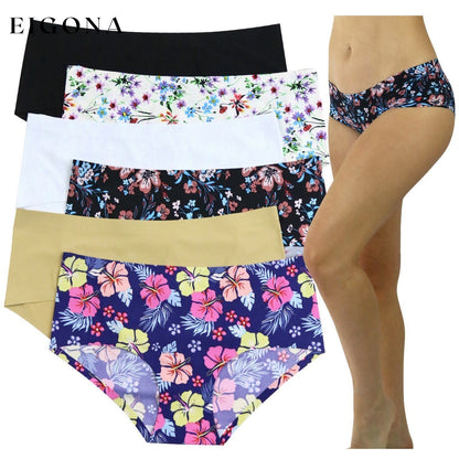 6-Pack: Women's Mid Rise Bikini No Show Panties Set 1 __stock:550 lingerie refund_fee:1200