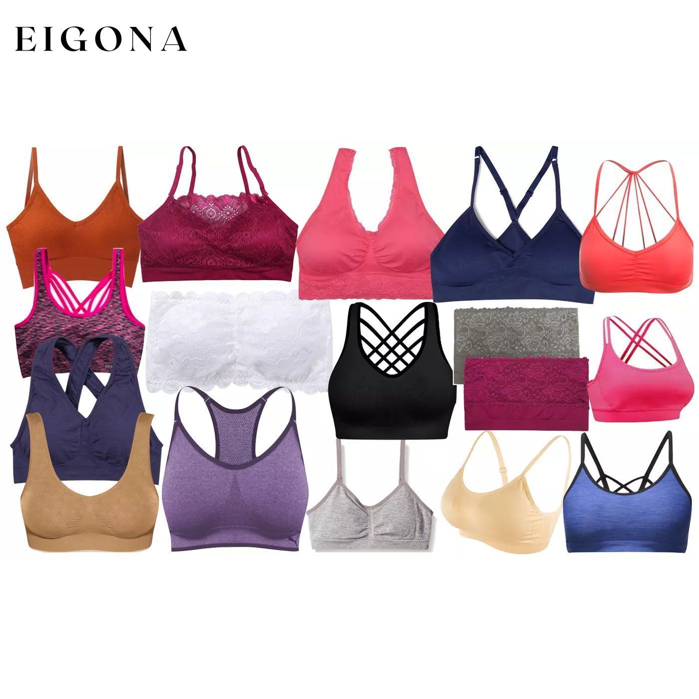 6-Pack: Women's Mystery Seamless Sports and Lounging Bras __stock:750 lingerie refund_fee:1200