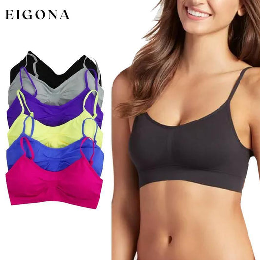 6-Pack: Women's Neon Wirefree Padded Sports Bralette __stock:500 lingerie refund_fee:1200