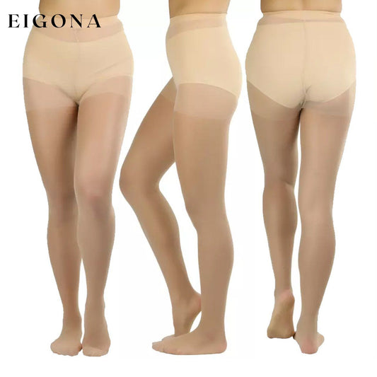 6-Pack: Women's Solid Color Basic Sheer Pantyhose Beige __stock:500 lingerie refund_fee:1200 show-color-swatches