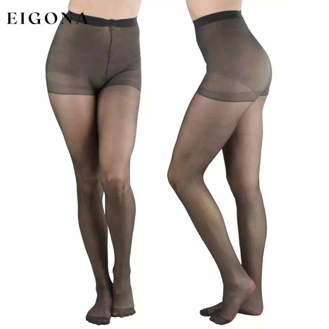 6-Pack: Women's Solid Color Basic Sheer Pantyhose Dark Gray __stock:500 lingerie refund_fee:1200 show-color-swatches