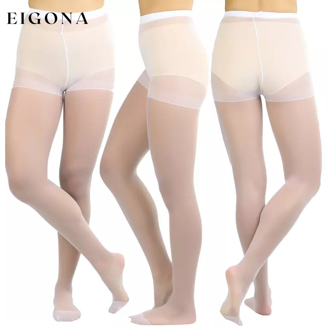 6-Pack: Women's Solid Color Basic Sheer Pantyhose Off-White __stock:500 lingerie refund_fee:1200 show-color-swatches