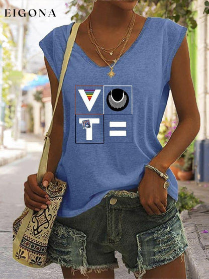 Women's Vote For Your Rights Women's Rights Print Sleeveless T-Shirt roe