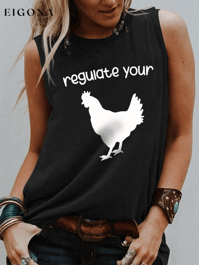 Women's Regulate Your C*ck Print Tank Top roe