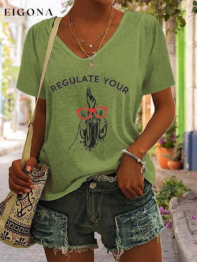 Women's The ORIGINAL Regulate Your C*ck. Abortion Is Healthcare V-Neck Tee roe