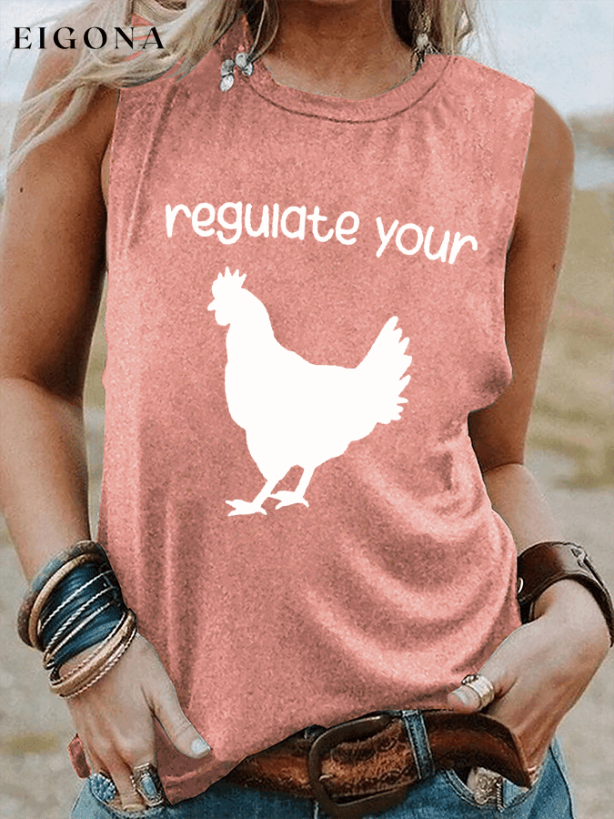 Women's Regulate Your C*ck Print Tank Top roe