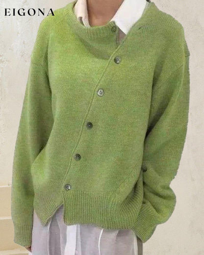 Loose Sweater with Buttons, Crew Neck 23BF fall pullovers winter