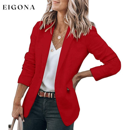 Womens Casual Blazers Red __stock:200 Jackets & Coats refund_fee:1200