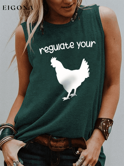 Women's Regulate Your C*ck Print Tank Top roe