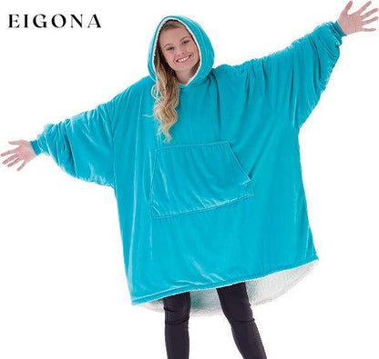 EIGONA Oversized Blanket Hoodie Short Aqua appreal lounge
