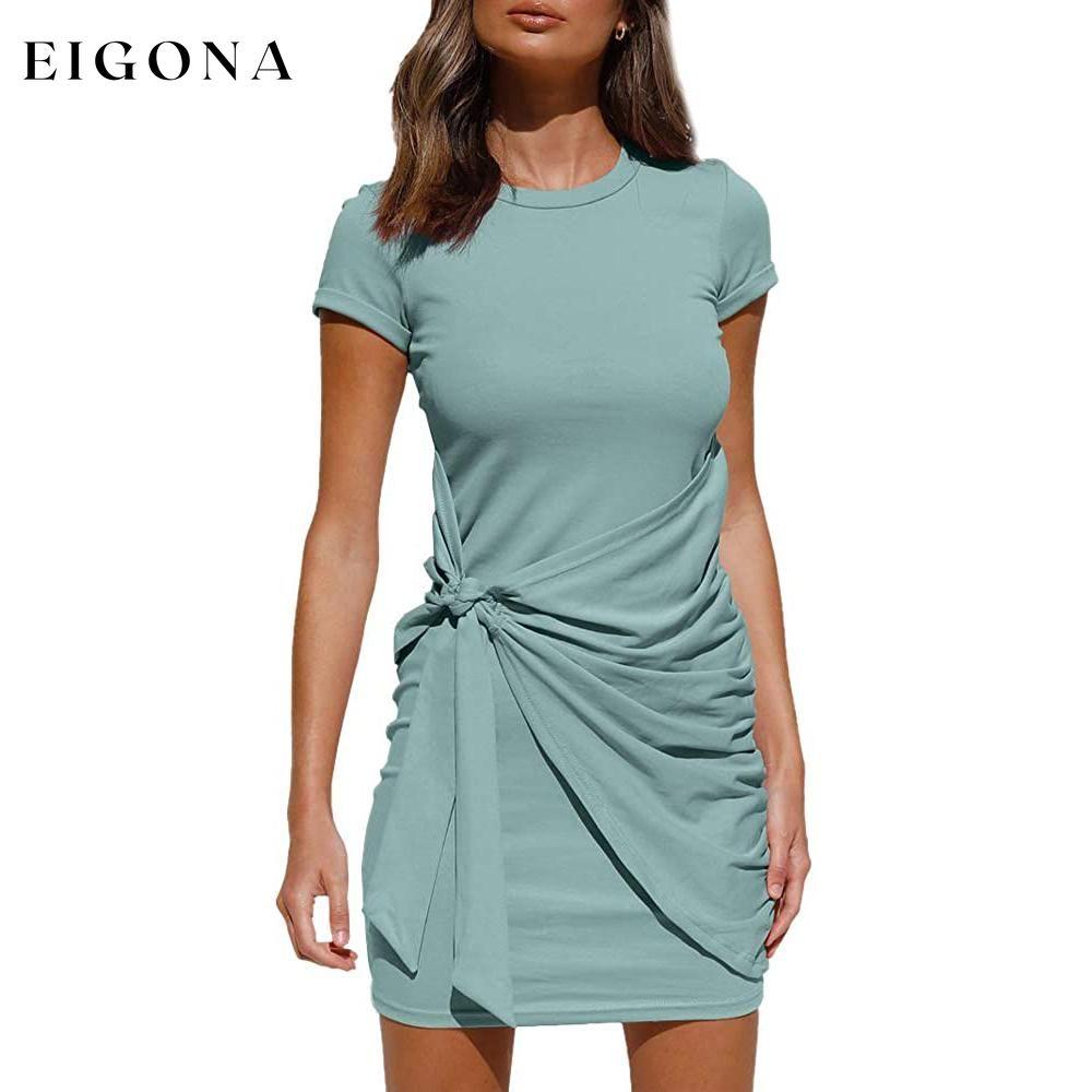 Women's Summer T Shirt Dress Light Green __stock:200 casual dresses clothes dresses refund_fee:1200