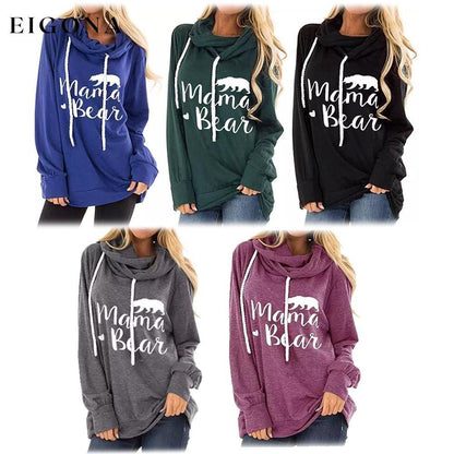 Mama Bear Hooded Fashion Tunic clothes refund_fee:1200 tops