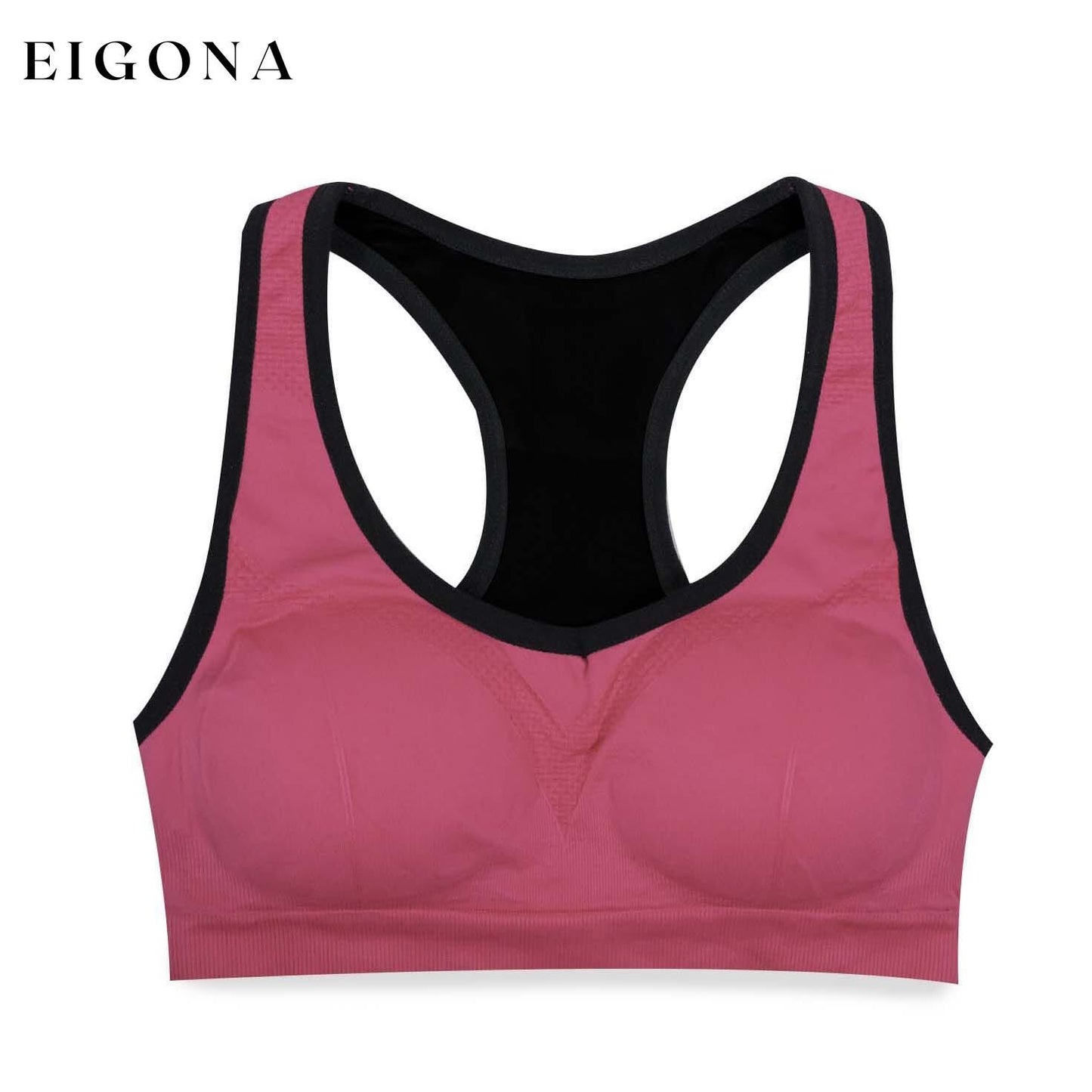 Racerback Seamless Sports Bra for Gym FItness and Yoga Pink __stock:50 lingerie refund_fee:800 show-color-swatches