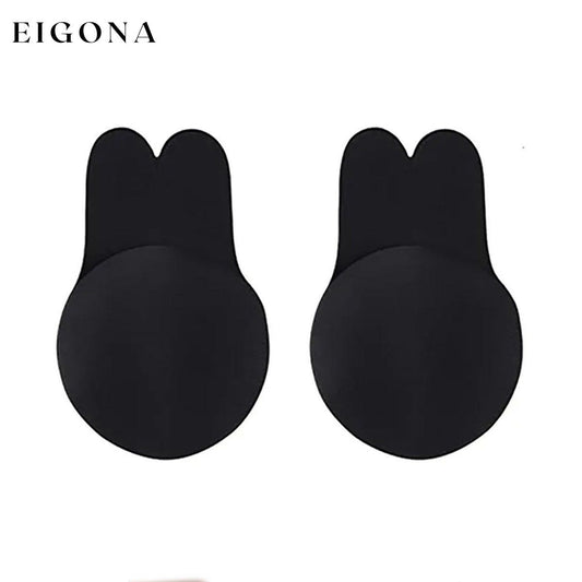 Reusable Bunny Ears Breast Up-Lifting Pasties Black __stock:500 lingerie refund_fee:800