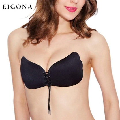 Reusable Butterfly Gel Push-Up Bra - Assorted Colors and Sizes C Black __stock:50 lingerie Low stock refund_fee:800