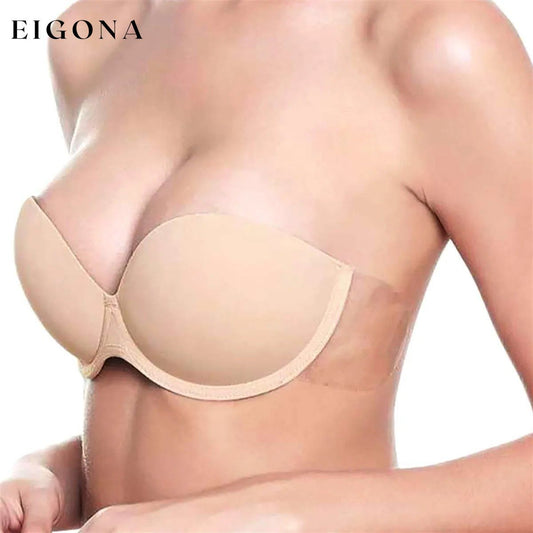 Self Adhesive Underwire Balconnette Backless Bra __stock:250 lingerie refund_fee:800