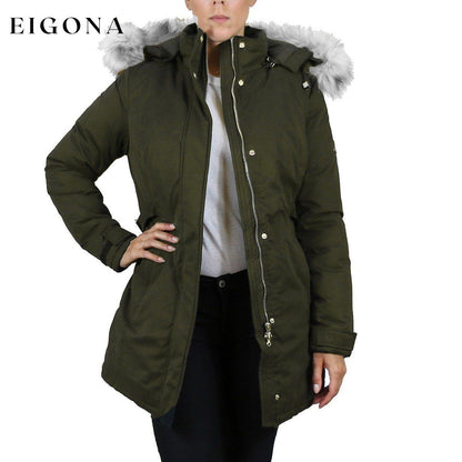 Spire By Galaxy Heavyweight Women's Parka with Hood Olive __stock:50 Jackets & Coats refund_fee:1800