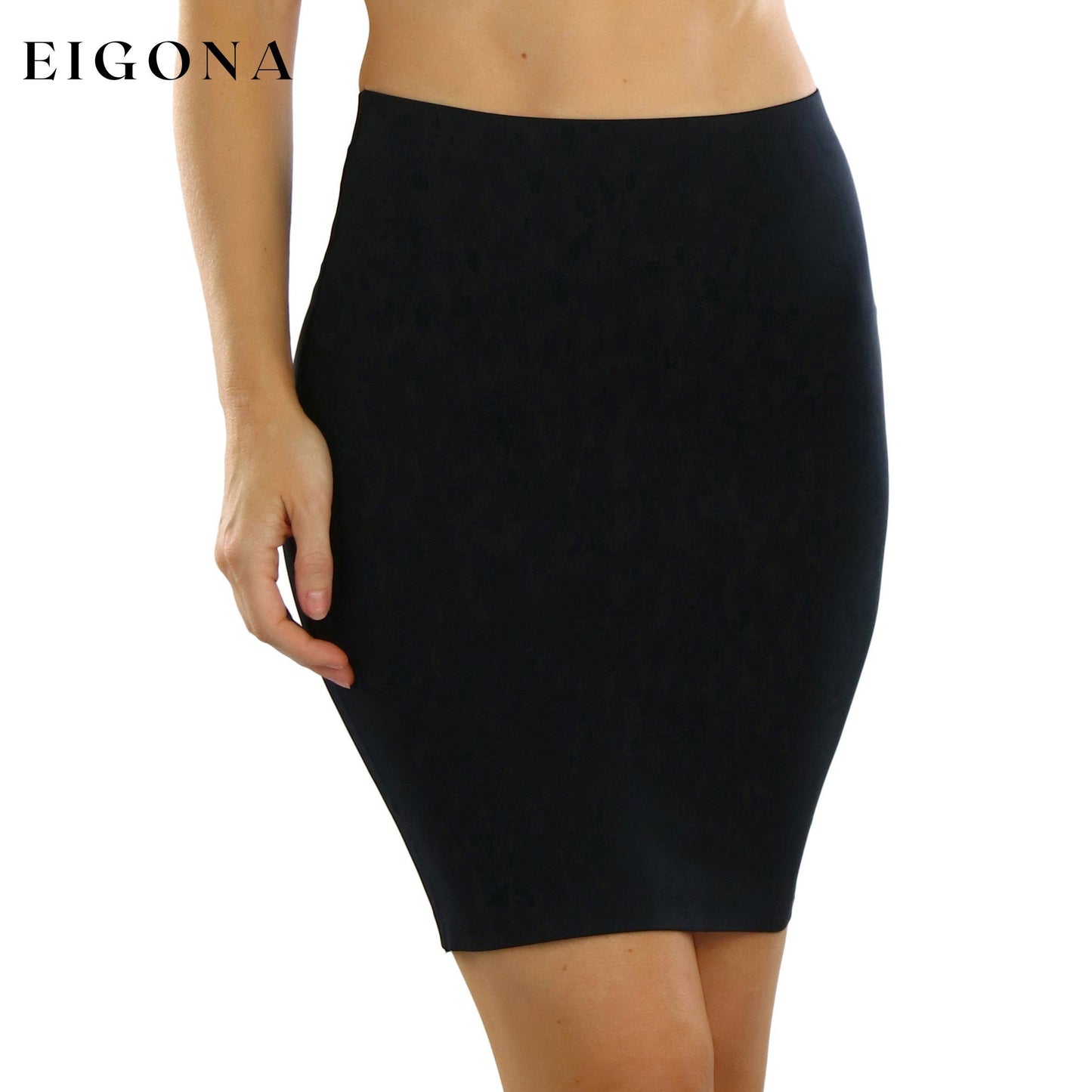 Women's High Waisted Smooth and Silky Torso Control Shapewear Skirt Black __stock:250 lingerie refund_fee:800