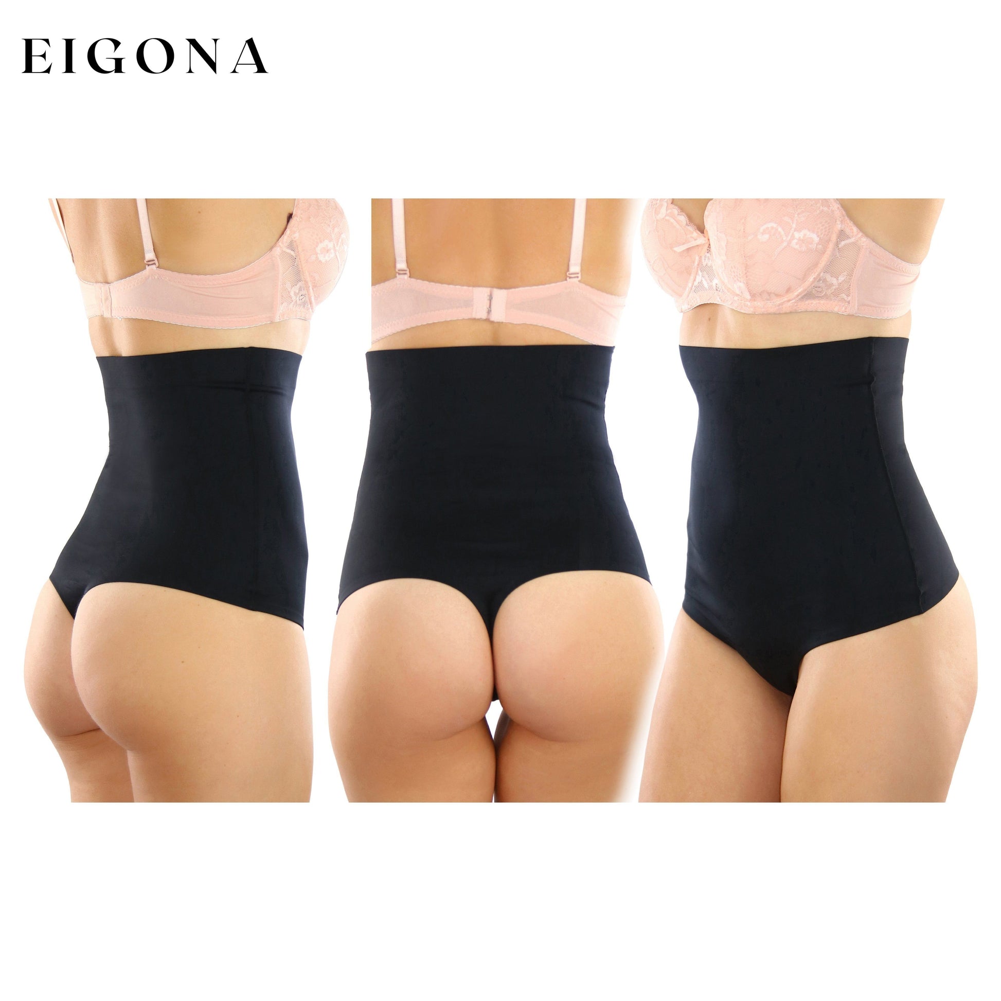 Women's High Waisted Smooth and Silky Torso Control Thong Shapewear __stock:250 lingerie refund_fee:800