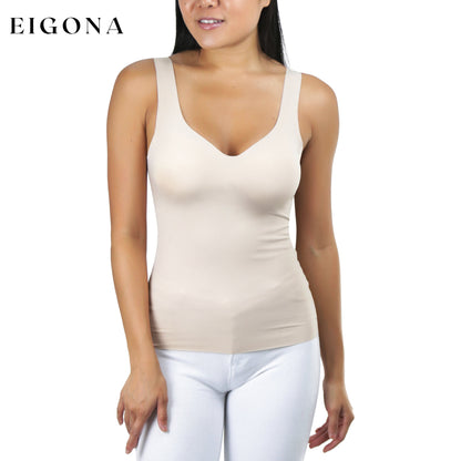 Women's Seamless Torso Shaping V-Neck Shapewear Camisole Nude __stock:250 lingerie refund_fee:1200