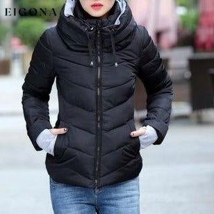 Winter Jacket Women Parka Thick Winter Outerwear Black __stock:50 Jackets & Coats Low stock refund_fee:1800