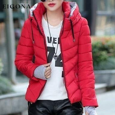 Winter Jacket Women Parka Thick Winter Outerwear Red __stock:50 Jackets & Coats Low stock refund_fee:1800
