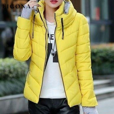 Winter Jacket Women Parka Thick Winter Outerwear Yellow __stock:50 Jackets & Coats Low stock refund_fee:1800