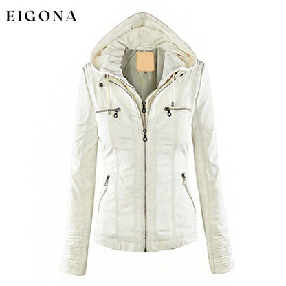 Women Fashion Autumn Winter Coat Jacket White Jackets & Coats refund_fee:1200