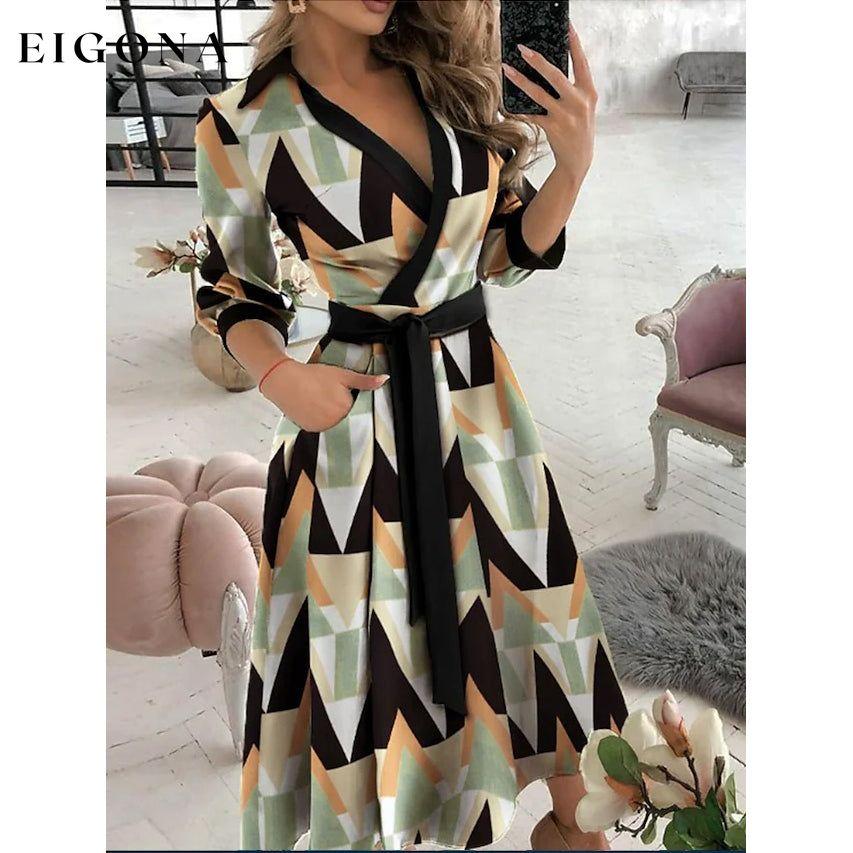 Women's A Line Dress Diamond Printing __stock:200 casual dresses clothes dresses refund_fee:1200