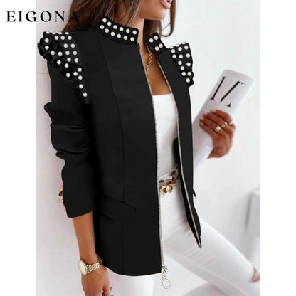 Women's Blazer Formal Casual Black __stock:200 Jackets & Coats refund_fee:1200