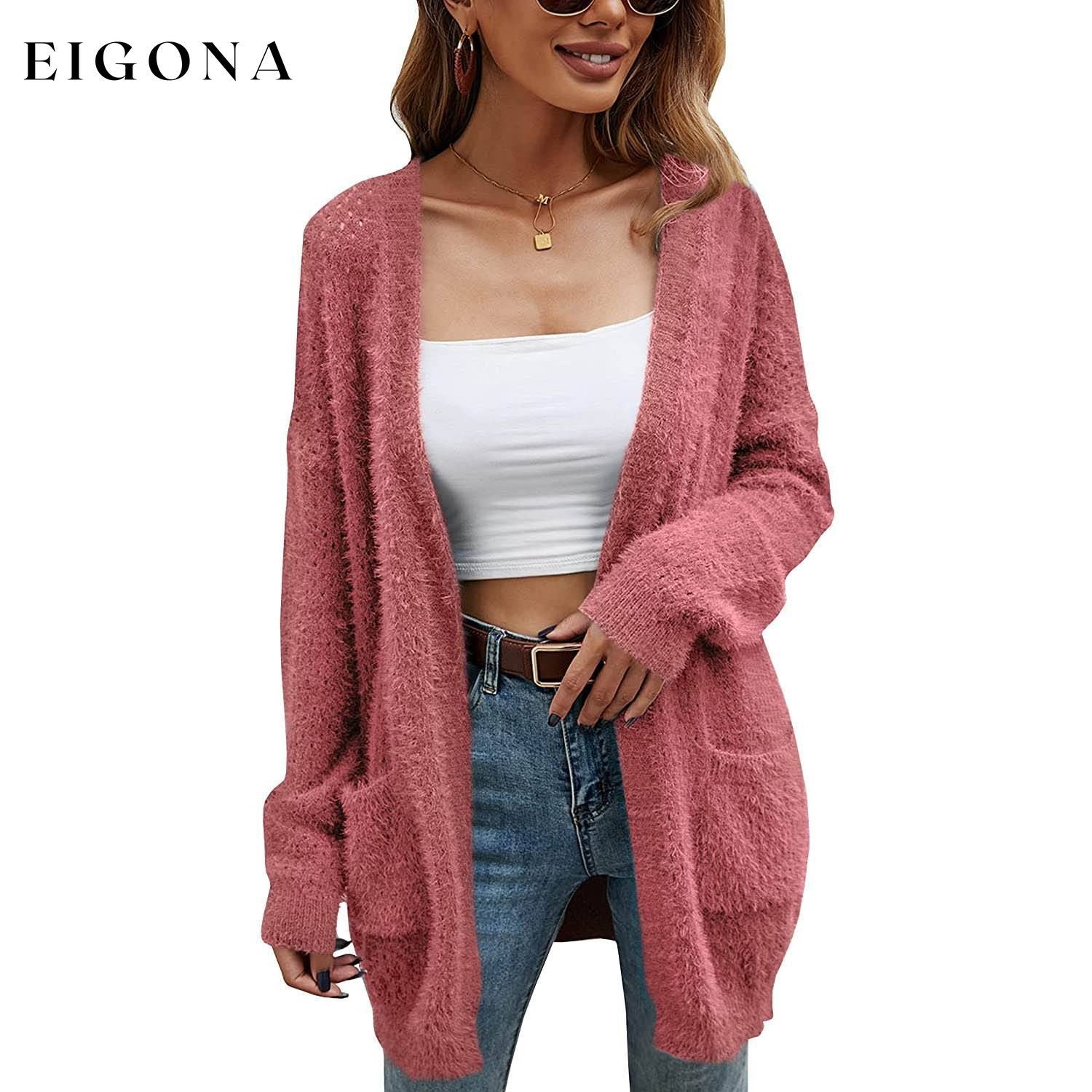 Women's Cardigan Knitted Sweater Jacket Red __stock:500 Jackets & Coats refund_fee:1200