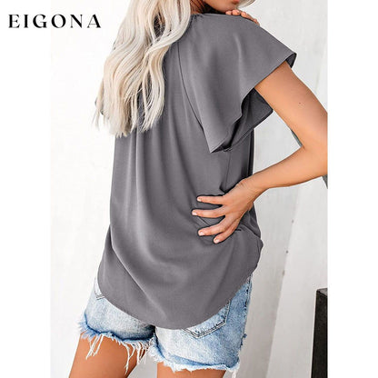 Women's Casual Boho V Neck Tops Drawstring T Shirt __stock:200 clothes refund_fee:1200 tops