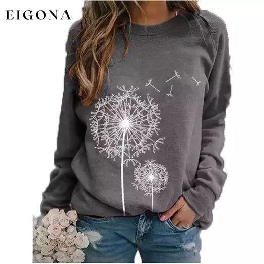 Women's Casual Dandelion Top Gray __stock:200 clothes refund_fee:1200 tops