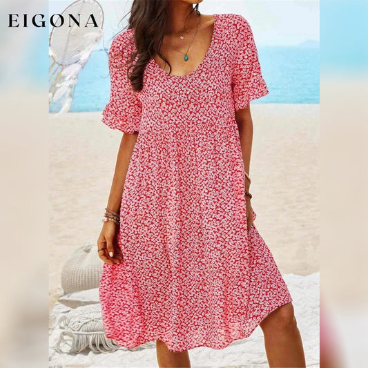 Women's Casual Floral Dress __stock:200 casual dresses clothes dresses refund_fee:1200