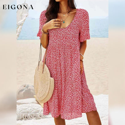 Women's Casual Floral Dress Red __stock:200 casual dresses clothes dresses refund_fee:1200