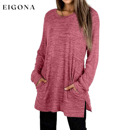 Women's Casual Sweatshirts Long Sleeve Oversized Shirt Red __stock:50 clothes refund_fee:1200 tops