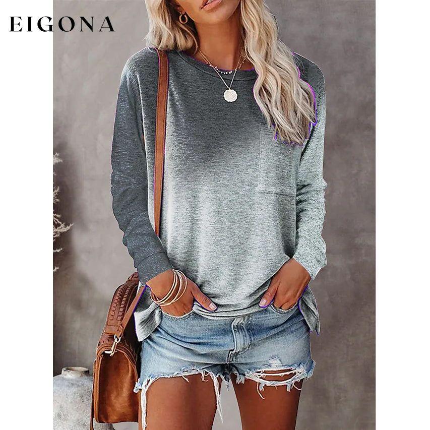 Women's Drawing T-Shirt Crew Neck Basic Top Gray __stock:200 clothes refund_fee:1200 tops