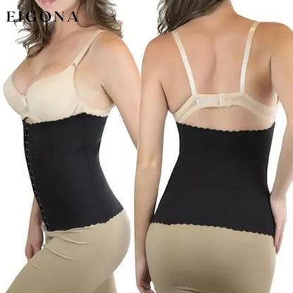 Women's High-Compression Thermal Waist Trainer Shaper Black __stock:500 lingerie refund_fee:800