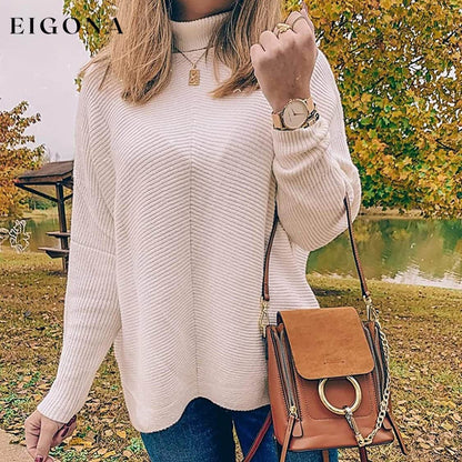 Women's High Neck Long Sweater __stock:500 clothes refund_fee:1200 tops