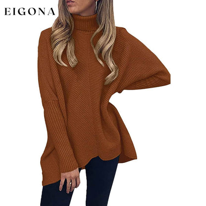 Women's High Neck Long Sweater __stock:500 clothes refund_fee:1200 tops