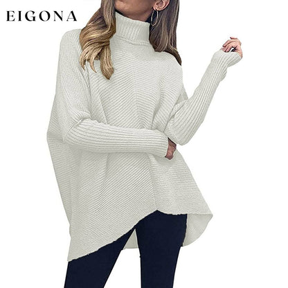 Women's High Neck Long Sweater __stock:500 clothes refund_fee:1200 tops