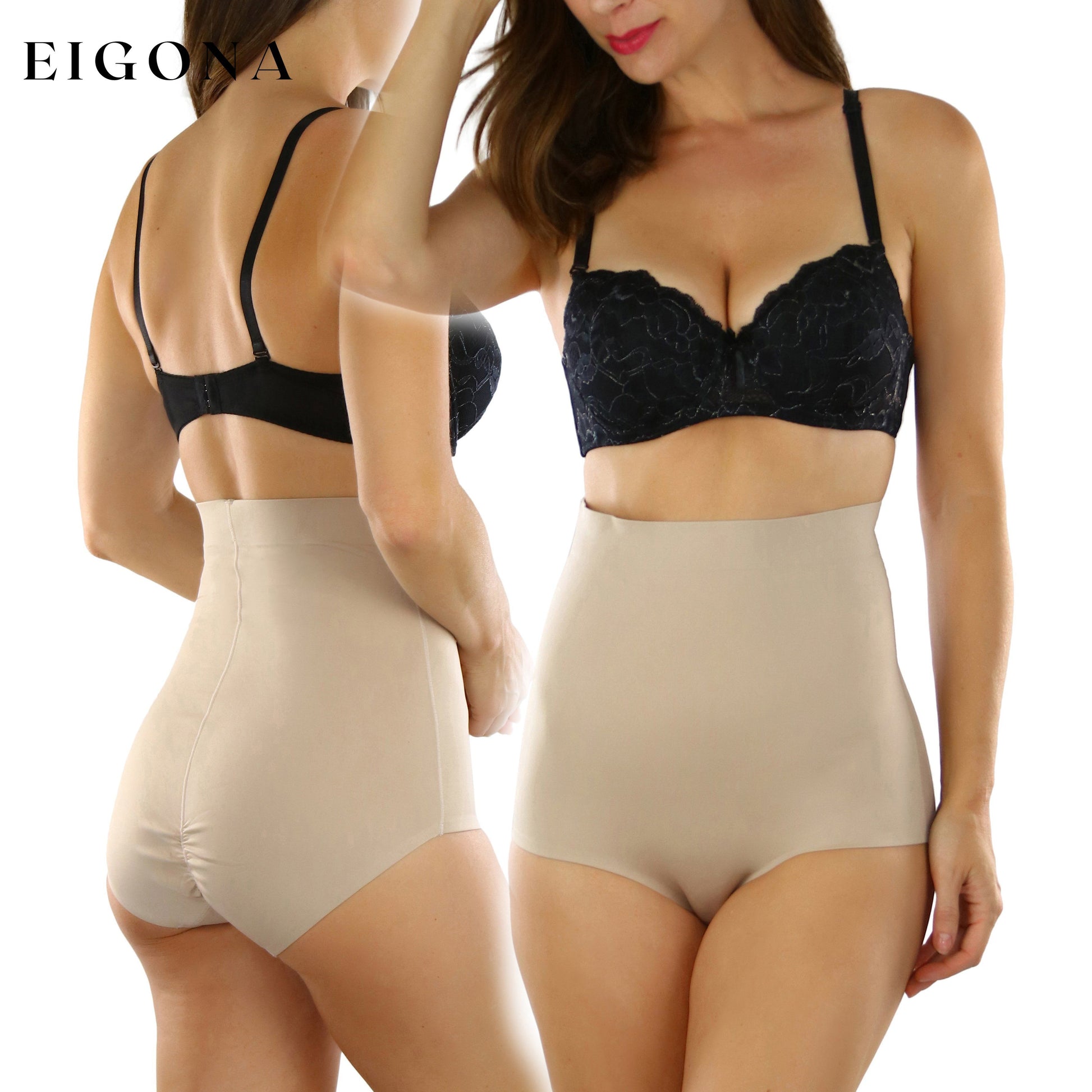 Women's High Waisted Smooth and Silky Torso Control Bikini Shapewear __stock:250 lingerie refund_fee:800