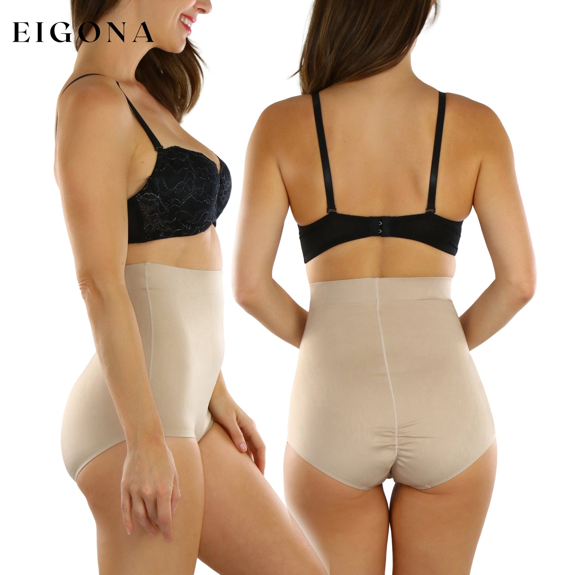 Women's High Waisted Smooth and Silky Torso Control Bikini Shapewear __stock:250 lingerie refund_fee:800