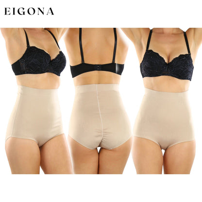 Women's High Waisted Smooth and Silky Torso Control Bikini Shapewear __stock:250 lingerie refund_fee:800