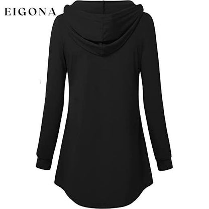 Women's Long Sleeve Hooded Tunic Tops __stock:200 clothes refund_fee:1200 tops