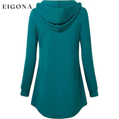 Women's Long Sleeve Hooded Tunic Tops __stock:200 clothes refund_fee:1200 tops