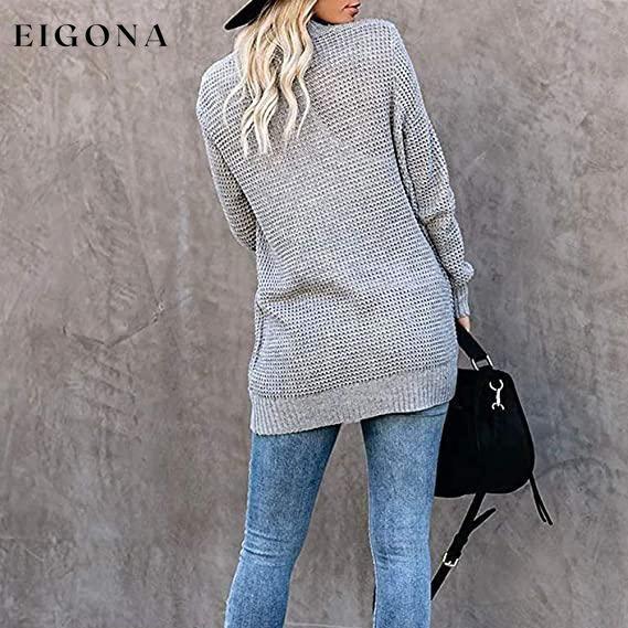 Women's Long Sleeve Knit Cardigan Sweater __stock:500 Jackets & Coats refund_fee:1200